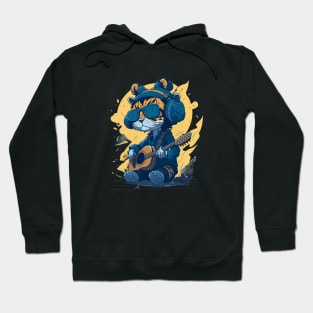 When cat love guitar,listen to it Hoodie